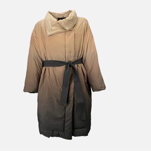 Marina Rinaldi Women's Camel Primula Belted Quilted Jacket NWT